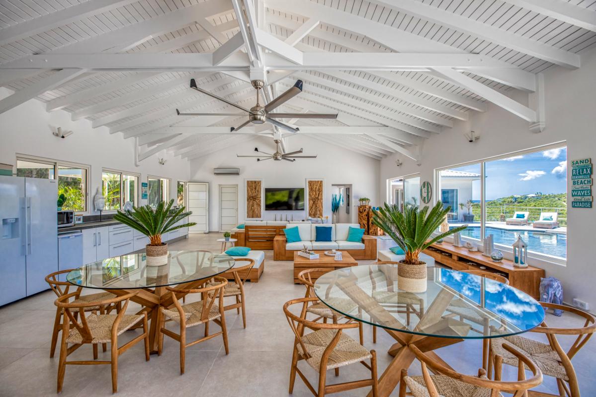 31_VillaAzurDream Location villa st Martin Terres Basse 7 chambres 14 personnes avec piscine et vue mer_27